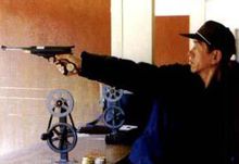 An old Chang Hung competing in Air Pistol in late 1970s.